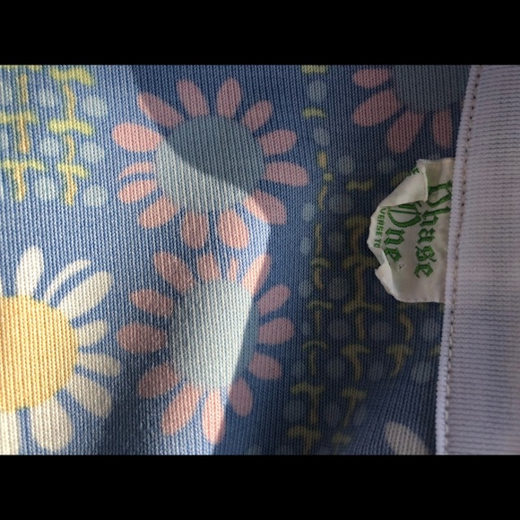 Vintage 60’s shirt polyester boho hippie chic pockets button Phase One RARE - Picture 9 of 10